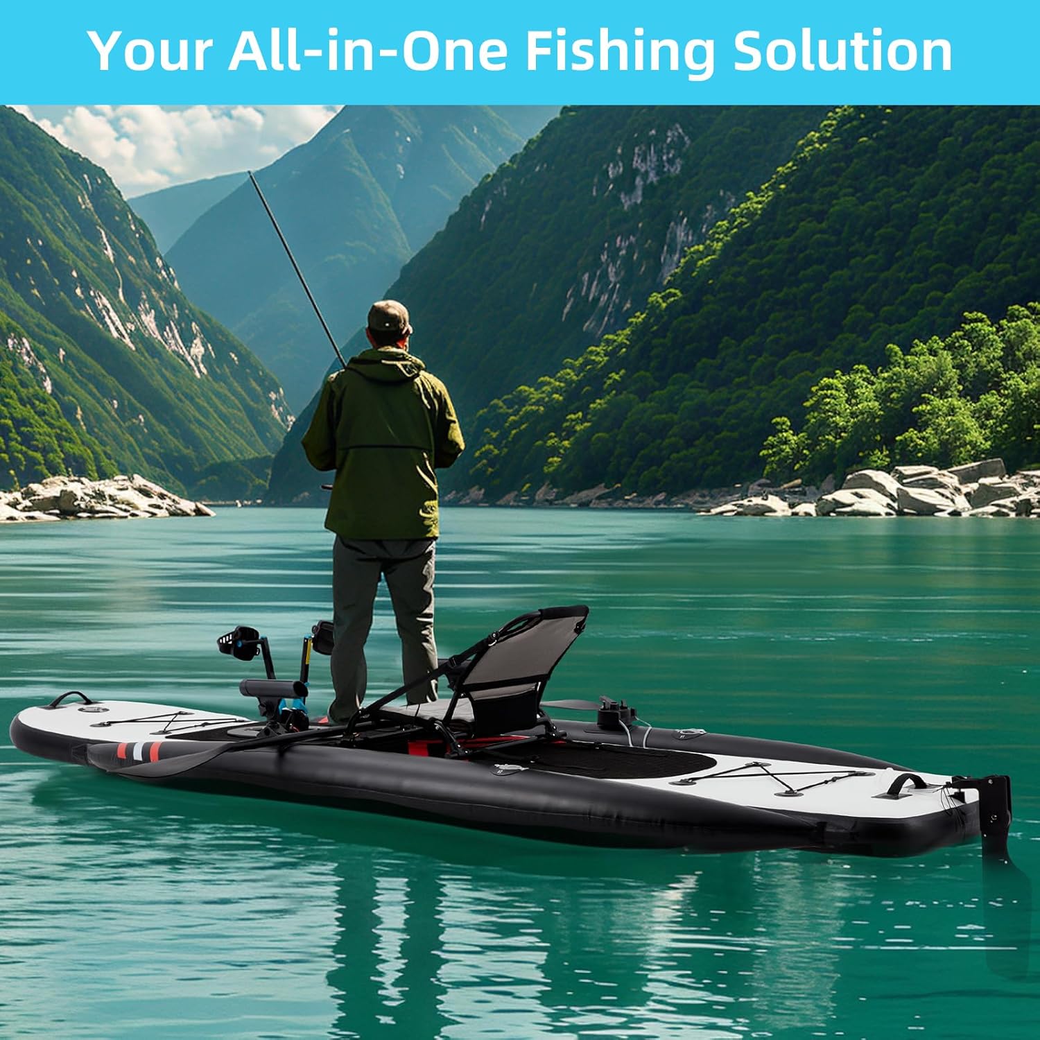 12ft Premium PVC Inflatable Fi - огляд і ціна Fishing Kayak Inflatable