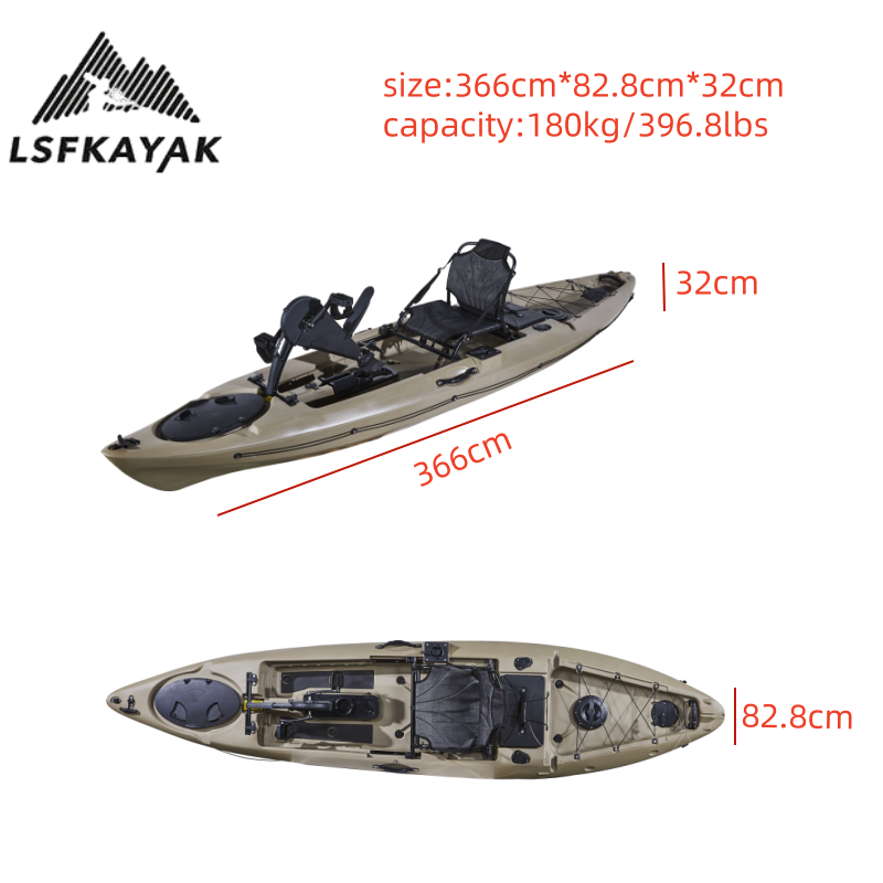 2025 Factory 12ft 3.6m Single  - огляд і ціна Fishing Kayak Sit In