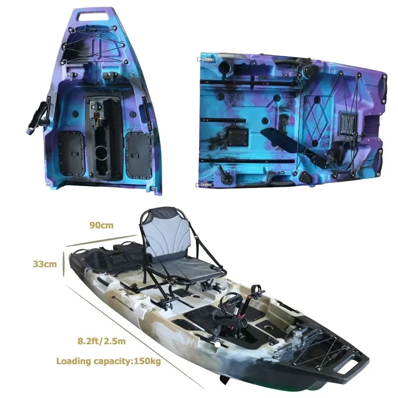 8ft Modular Single Seat Fin Pe - огляд і ціна Fishing Kayak Pedal Drive